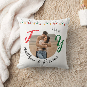 Keepake Couples Foto Weiße Freude Festliche Weihna Kissen