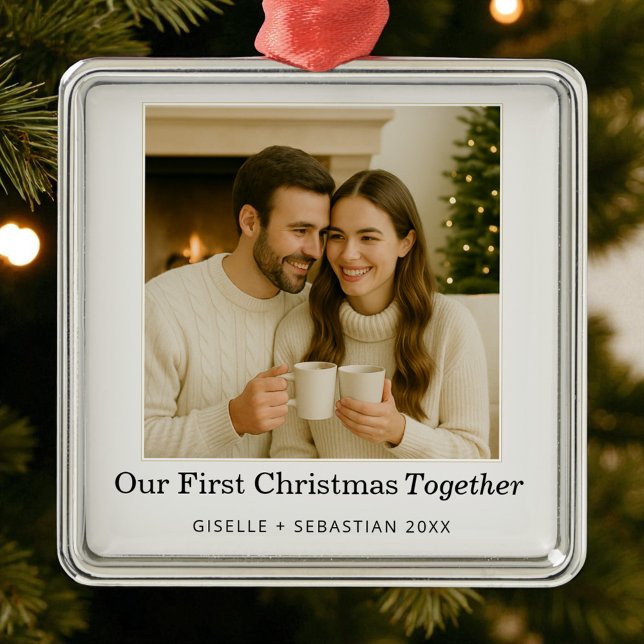 Keepake First Christmas Together Foto Holiday Ornament Aus Metall (Von Creator hochgeladen)