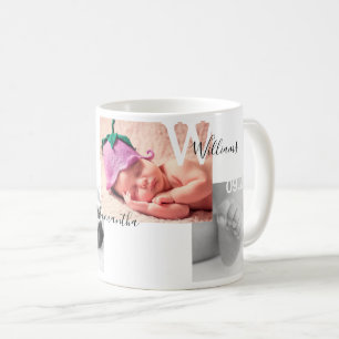 Keepake Foto Collage Birth Ankündigung Kaffeetasse