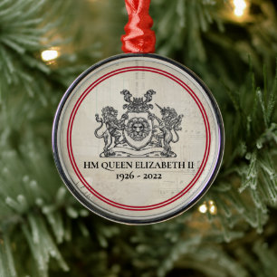 Keepake Königin Elizabeth II 1926-2022 Weihnachten Ornament Aus Metall