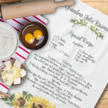 Keepake Rezept Vorlage Wasserfarben Sonnenblumenge Geschirrtuch<br><div class="desc">Keepake Rezept Vorlage floral Fall Geschenk Küche Handtuch getrimmt mit Aquarell grünen Sonnenblumen.</div>