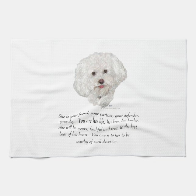 Keepake, weiblicher Hund Handtuch (Horizontal)