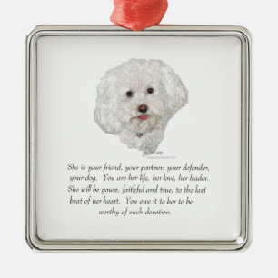 Keepake, weiblicher Hund Ornament Aus Metall