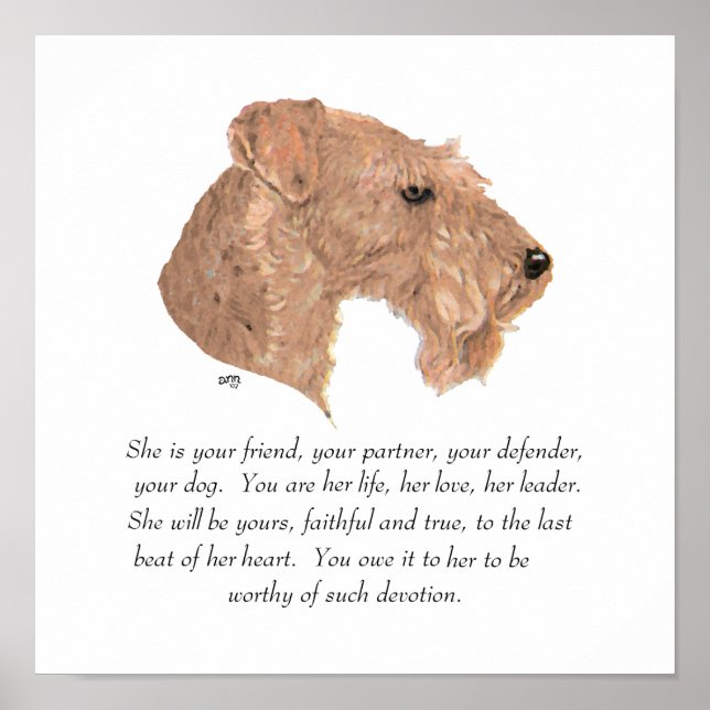 Keepake, weiblicher Hund Poster (Vorne)