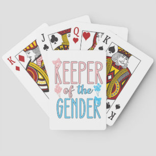 Keeper of Gender Reveal Boy Girl Pink Blue Spielkarten