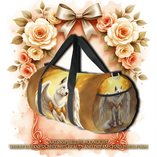 Keeper of the Dawn – The White Winged Wolf.  Duffle Bag (Von Creator hochgeladen)