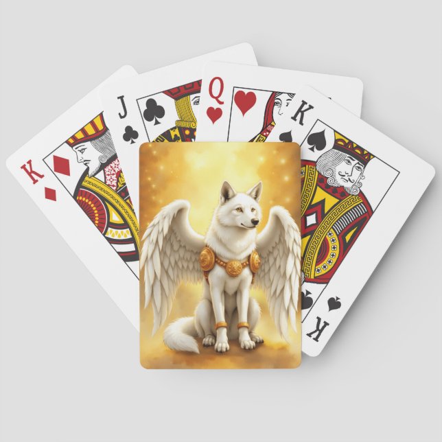 Keeper of the Dawn – The White Winged Wolf.  Spielkarten (Rückseite)