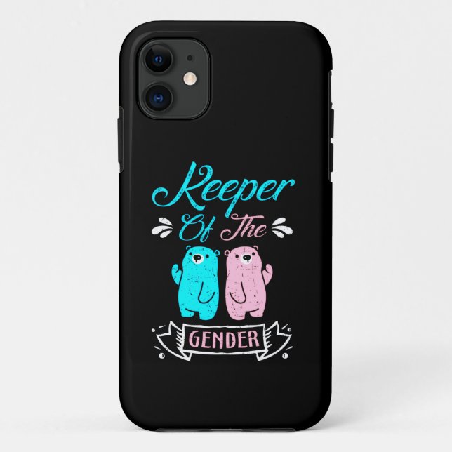 Keeper of the Gender Pink and Blue Teddy Bear Case-Mate iPhone Hülle (Rückseite)