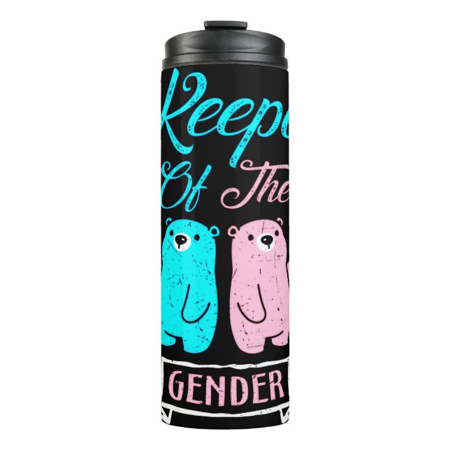 Keeper of the Gender Pink and Blue Teddy Bear Thermosbecher (Vorderseite)