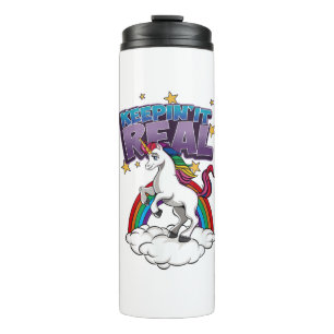 Keepin It Real Einhorn T-Shirt Thermosbecher