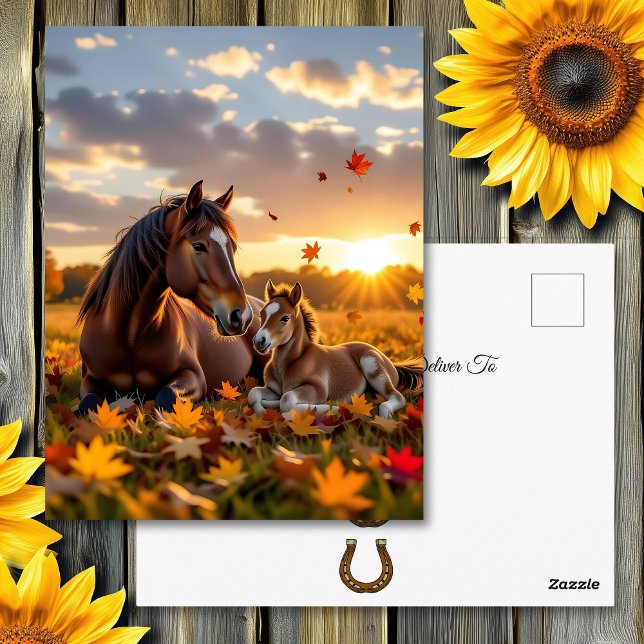 Keeping in Touch | Horse Themed Postkarte (Von Creator hochgeladen)