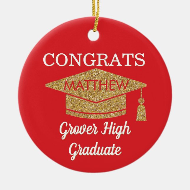 Keepsake! Congrats Any Graduate Ceramic Ornament (Vorne)