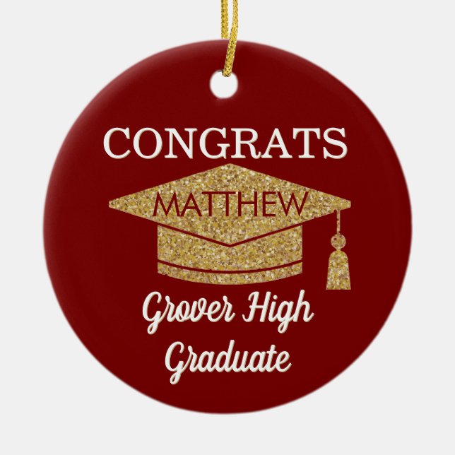 Keepsake! Congrats Any Graduate Ceramic Ornament (Vorne)