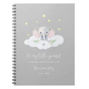 Keepsaké Pregnancy Journal Grey Modern Elephant