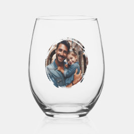 Keepsake Wine Glass with Any Photo Weinglas Ohne Stiel