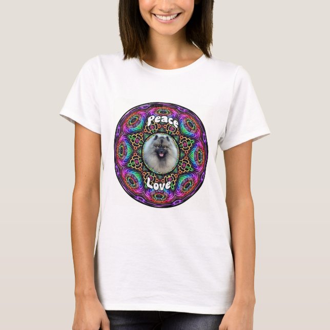 Kees auf schlichten lila Mandala T Shirt (Vorderseite)