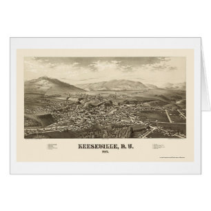 Keeseville, carte panoramique de New York - 1887