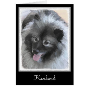 Keeshond Bailey Painting - Niedliche Original Dog 