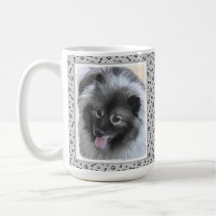 Keeshond Bailey Painting - Niedliche Original Dog  Kaffeetasse