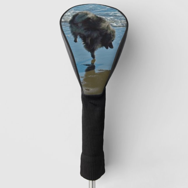 Keeshond Ballettfotos - Niedliche Original Dog Art Golf Headcover (Vorderseite)