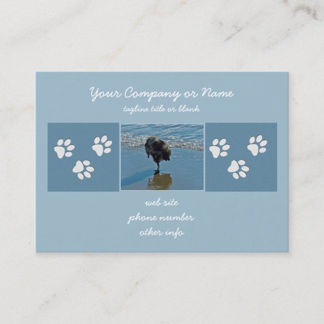 Keeshond Ballettfotos - Niedliche Original Dog Art Visitenkarte (Vorderseite)