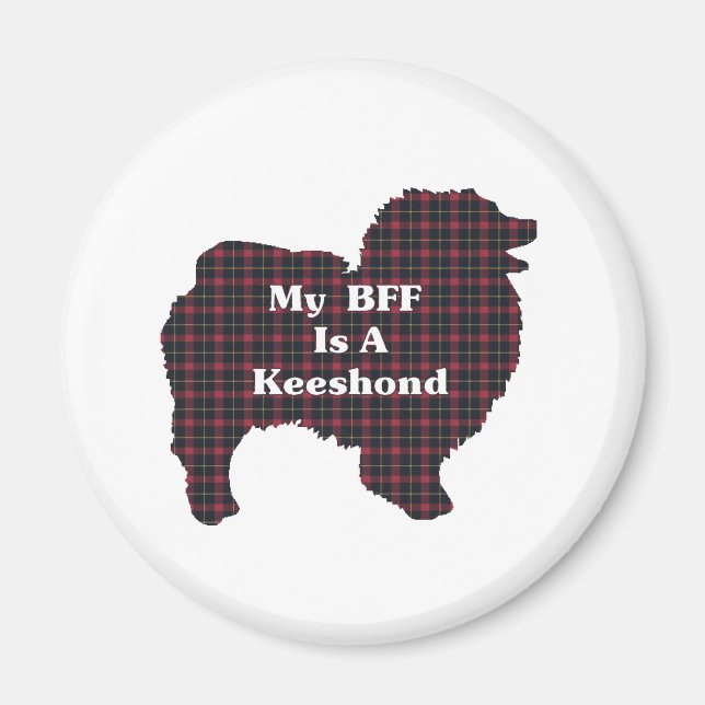 Keeshond BESTE FREUNDIN Geschenke Magnet (Vorne)