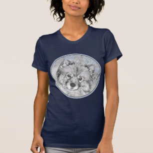 Keeshond Beth Malerei - Niedliche Original Hundeku T-Shirt