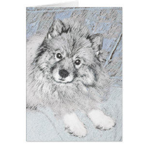 Keeshond Beth Painting - Niedliche Originalkunst d