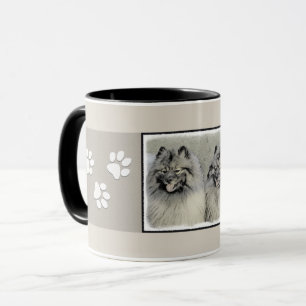 Keeshond Brothers Painting - Original Dog Art Tasse