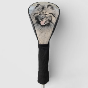 Keeshond Brothers Painting - Original Hund Art Golf Headcover
