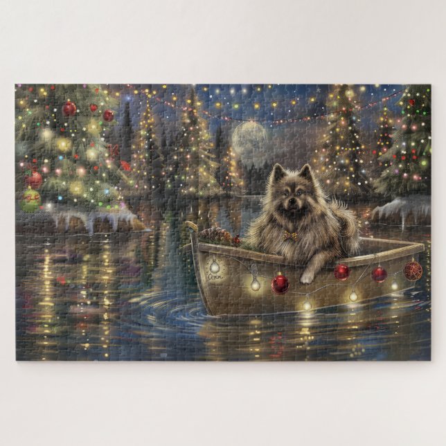 Keeshond Christmas Festive Voyage (Horizontal)