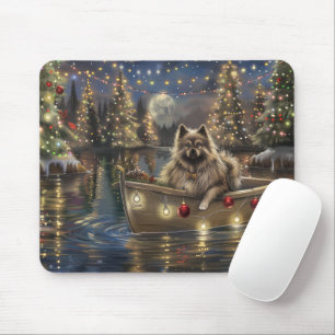 Keeshond Christmas Festive Voyage Mousepad