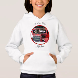 Keeshond Christmas Old Truck Malerei Hund Art Hoodie