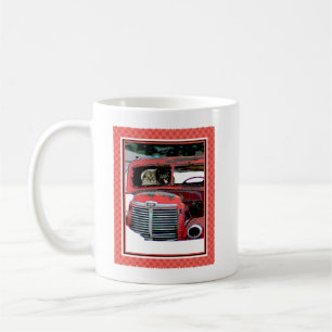 Keeshond Christmas Old Truck Malerei Hund Art Kaffeetasse