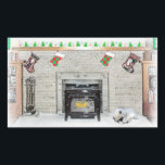 Keeshond Christmas Puppy Dog von Fireplace Paintin Rechteckiger Aufkleber<br><div class="desc">Keeshond Weihnachts Welpe von Fireplace Hund Portrait, Original-Bild. Wir sind auf niedliche und lustige Originalkunst spezialisiert, die wir für Sie selbst oder als Geschenk für Ihre Keeshond-Freunde kaufen können. Seien Sie kreativ - klicken Sie auf KENNEN, um Text hinzuzufügen/zu entfernen/zu ändern, das Bild zu verändern, Farben zu ändern oder alles...</div>