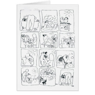 Keeshond-Comic Bathtime