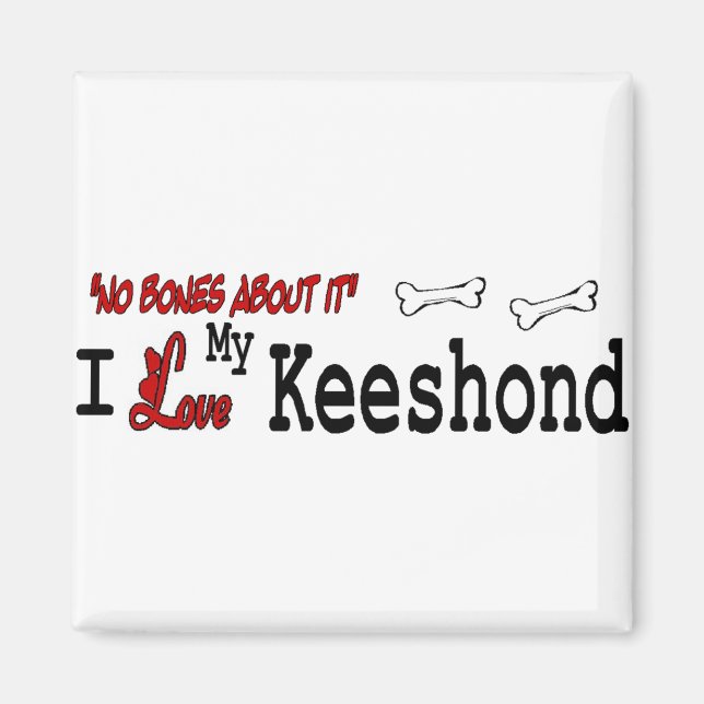 Keeshond Dog Geschenke Magnet (Vorne)