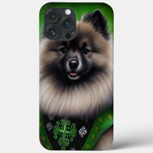 Keeshond Dog in St. Patrick's Day Dress Case-Mate iPhone Hülle