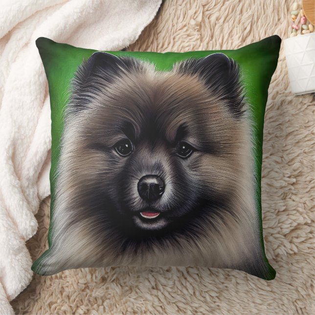Keeshond Dog in St. Patrick's Day Dress Kissen (Decke)