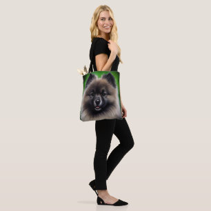 Keeshond Dog in St. Patrick's Day Dress Tasche