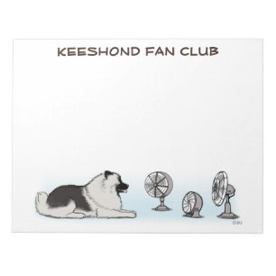 Keeshond Fan Club - Glücklicher Hund mit individue Notizblock