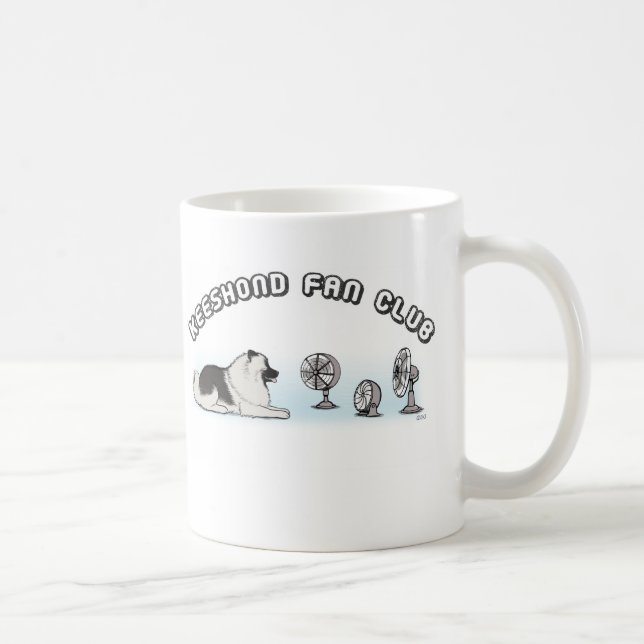 Keeshond Fan Club | Niedlich Keesie Cartoon Dog Kaffeetasse (Rechts)