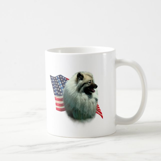 Keeshond Flag Kaffeetasse (Rechts)