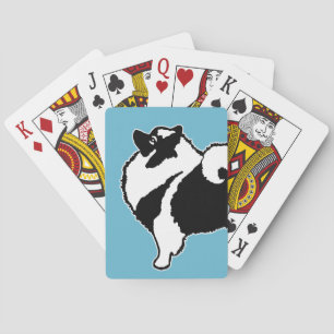 Keeshond-Grafiken - niedliche ursprüngliche Spielkarten
