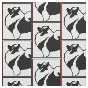Keeshond-Grafiken - niedliche ursprüngliche Stoff