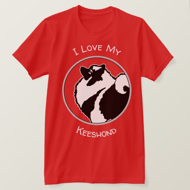 Keeshond-Grafiken - niedliche ursprüngliche T-Shirt (Design vorne)