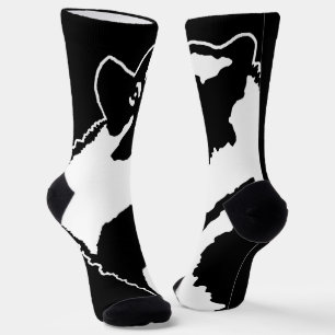 Keeshond Grafiken - Süße originelle Hundekunst Socken