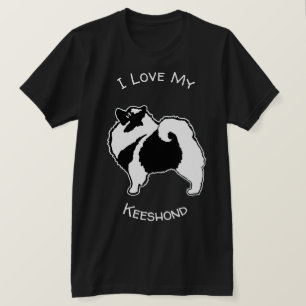 Keeshond Grafiken  - Süße originelle Hundekunst T-Shirt