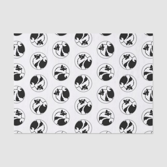 Keeshond Graphic Kontur Niedlich Original Pet Dog  Seidenpapier (Vorderseite)
