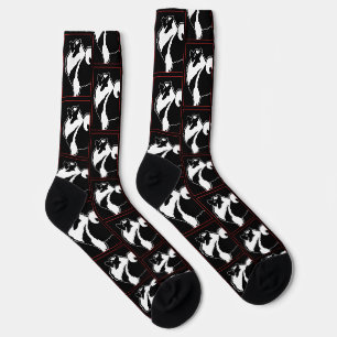 Keeshond Graphic Kontur Niedlich Original Pet Dog  Socken